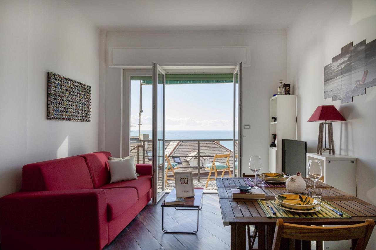 Sunset Apartment Above The Sea By Wonderful Italy Bogliasco Bagian luar foto