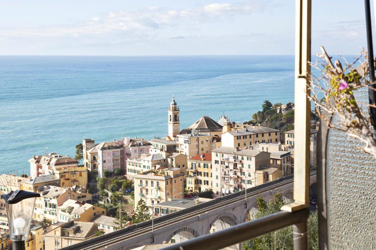 Sunset Apartment Above The Sea By Wonderful Italy Bogliasco Bagian luar foto